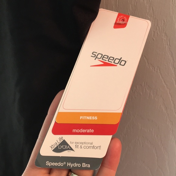 NWT Speedo Black Swim Tank Sz 12 - Picture 3 of 11